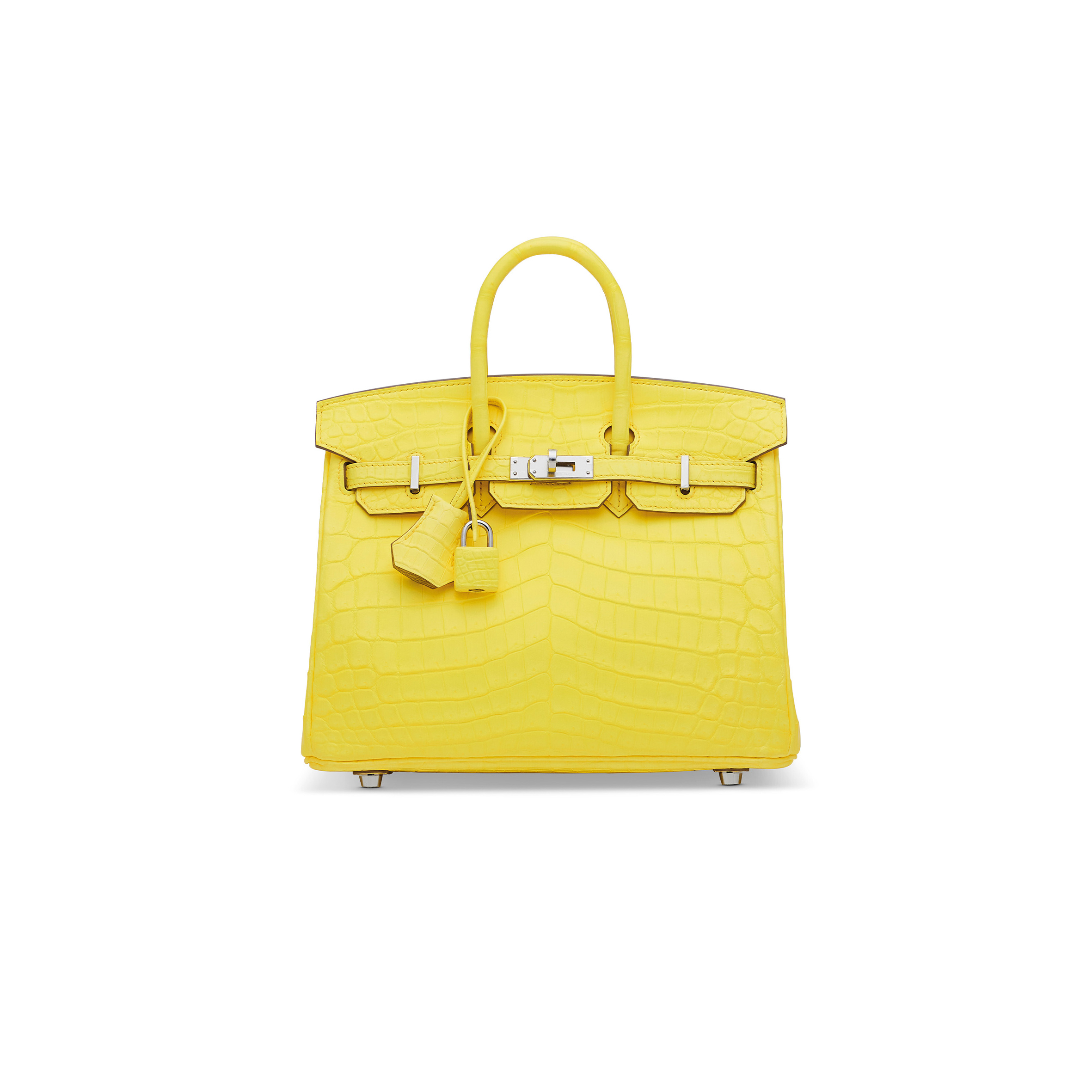HERMES MASTER BIRKIN 25 MIMOSA MATTE POROSUS CROCODILE BAG 1868455857 (25*20*13cm)